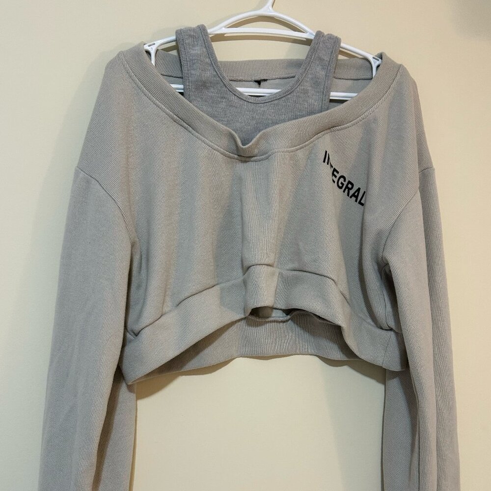 Cropped Layered Sweater